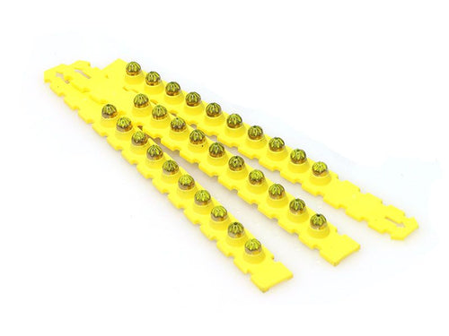 Yellow .27 caliber safety strip loads